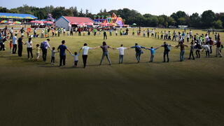 American Securities employees at Giving Back Day with Shanghai QingCongquan Training Center for Children with Special Needs